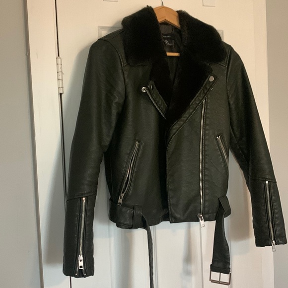 Faux Fur Moto Jacket - Picture 4 of 16